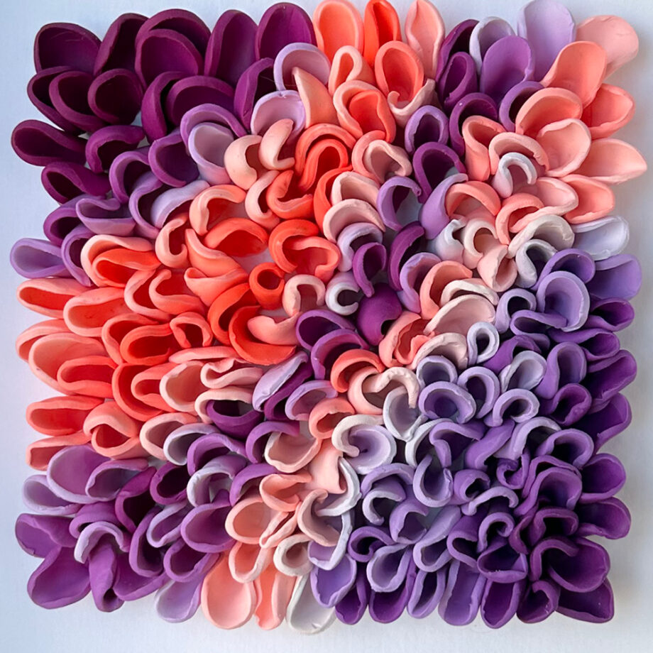 Tangerine Dream – Serie „Color Waves“ Originalkunstwerk | 25 x 25 cm