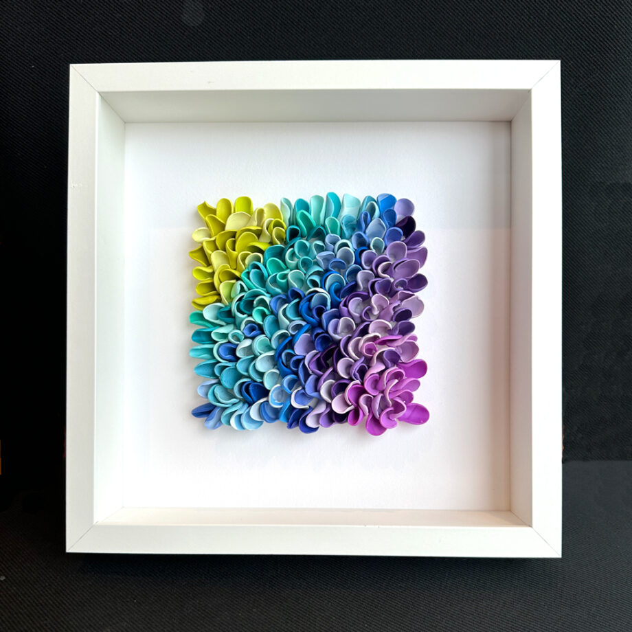 Wasabi Fish – Serie „Color Waves“ Originalkunstwerk | 25 x 25 cm
