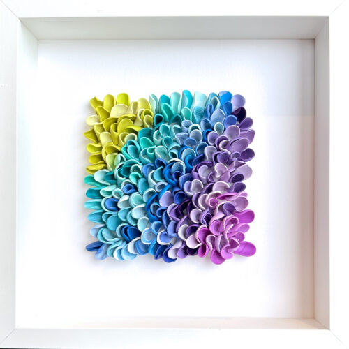Wasabi Fish – Serie „Color Waves“ Originalkunstwerk | 25 x 25 cm