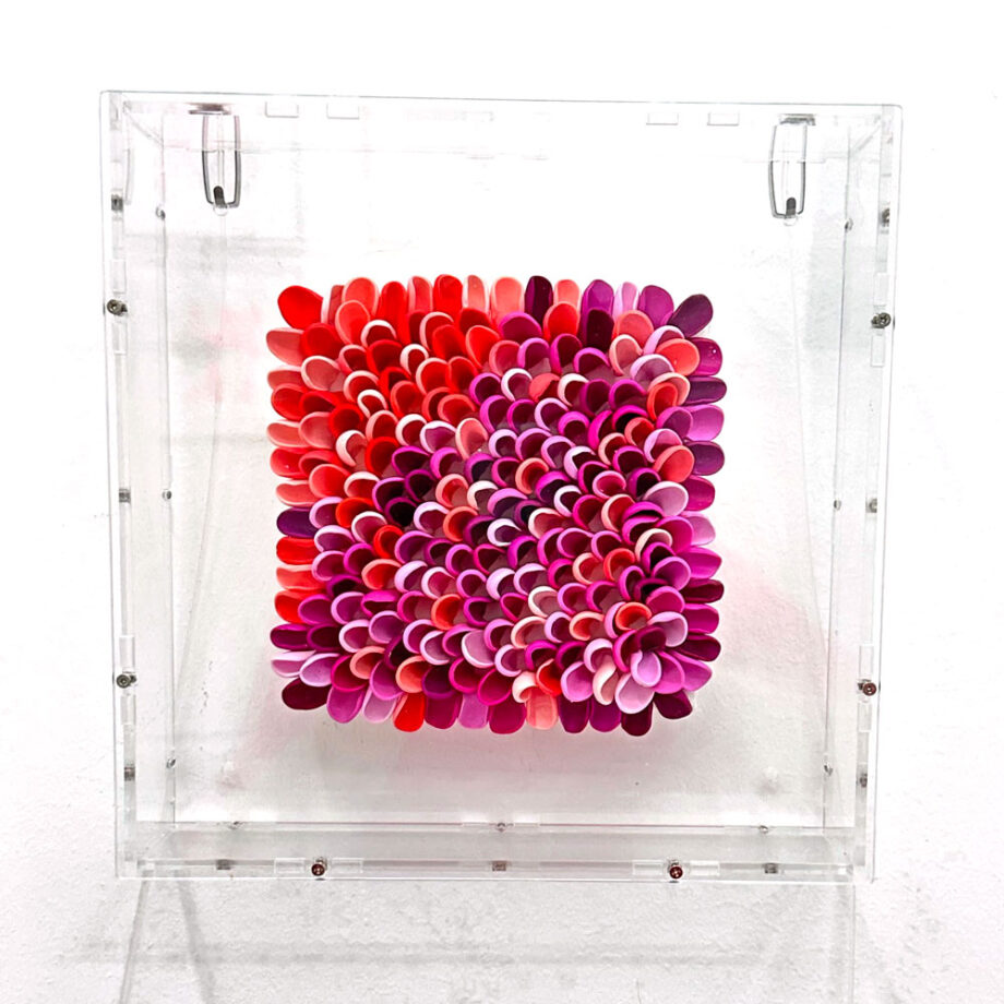 Berry Sunset – Serie „Color Waves“ Originalkunstwerk | 25 x 25 cm