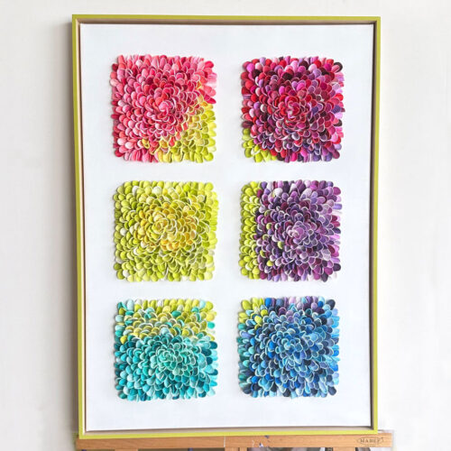 Garten Eden – Serie „Color Waves“ Originalkunstwerk | 50 x 70 cm