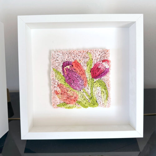 Tulip Season – Serie „Tiny Ribbons“ Originalkunstwerk | 25 x 25 cm