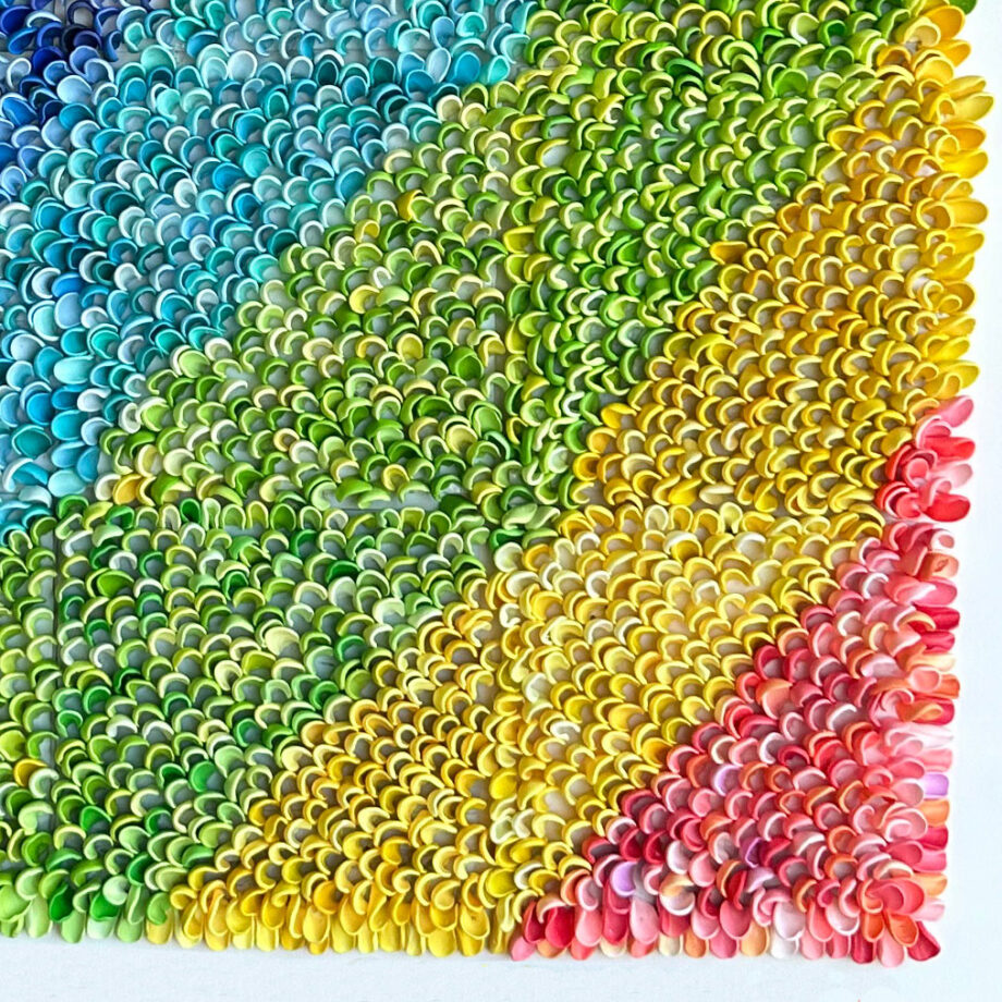 Rainbow Beyond – Serie „Color Waves“ Originalkunstwerk | 80 x 80 cm