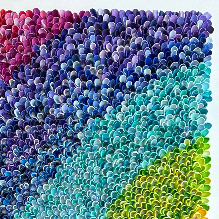 Rainbow Beyond – Serie „Color Waves“ Originalkunstwerk | 80 x 80 cm