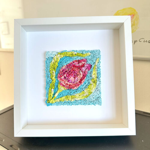 Springtime – Serie „Tiny Ribbons“ Originalkunstwerk | 25 x 25 cm